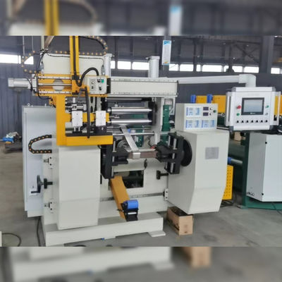 Two Chucks Automatic Reactor Copper Foil Winding Machine Two Servo Motors Driven