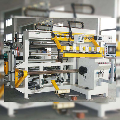 Kontrol PLC Transformer Foil Winding Machine 1200mm Lebar Strip Tembaga