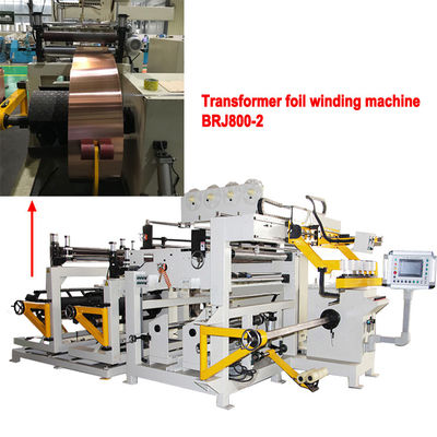 Kontrol PLC Duplex Layer Foil Winding Machine Transformer Tipe Kering